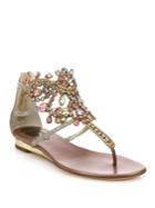 Rene Caovilla Swarovski Crystal-embellished Snakeskin Sandals