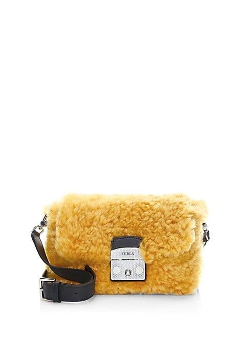 Furla Metropolis Nuvola Shearling Crossbody Bag