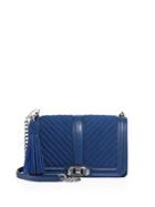 Rebecca Minkoff Chevron Quilted Love Leather & Suede Crossbody Bag