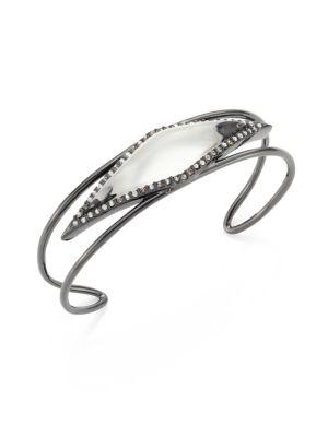 Alexis Bittar Crystal-framed Lucite Cuff Bracelet