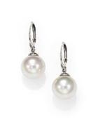 Majorica 12mm White Pearl Drop Earrings