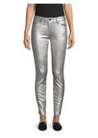 Paige Jeans Verdugo Mid-rise Metallic Skinny Jeans