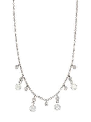 Meira T Diamond & 14k White Gold Necklace