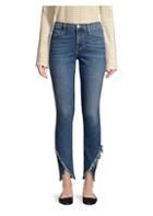 Frame Le Skinny De Jeanne Asymmetric Raw Hem Jeans