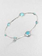 Ippolita Stella Turquoise, Mother-of-pearl, Diamond & Sterling Silver Doublet Bangle Bracelet