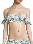 Milly Sirolo Palm Printed Bandeau Bikini Top