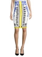 Versace Collection Print Bodycon Skirt