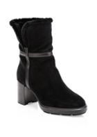 Aquatalia Isolda Shearling-lined Suede Ankle Boots
