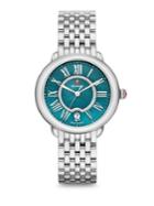 Michele Watches Serein Diamond, Mother-of-pearl & Teal Watch