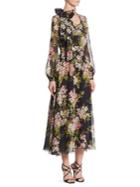 Giambattista Valli Garden Floral Silk Dress