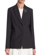 Brunello Cucinelli Striped Wool-blend Jacket