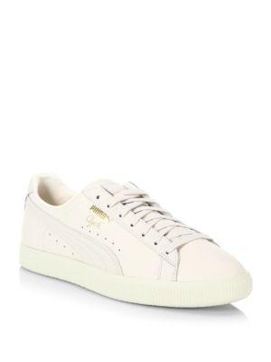 Puma Clyde Natural Leather Sneakers