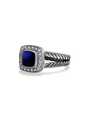 David Yurman Petite Albion Ring With Lapis Lazuli And Diamonds From The Albion Collection