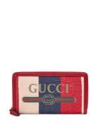 Gucci Striped Logo Zip-around Wallet