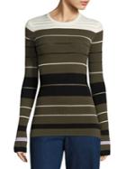 Opening Ceremony Striped Rib-knit Sweater