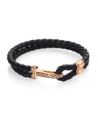 John Hardy Classic Chain Collection Leather & Bronze Bracelet