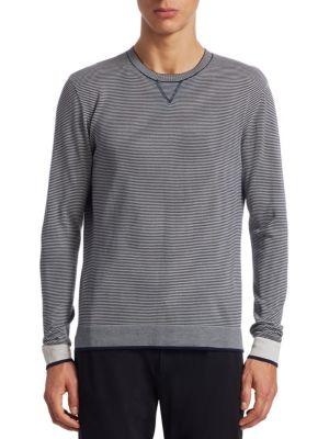 Saks Fifth Avenue Modern Striped Modern-fit Cotton Sweater