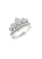 Roberto Coin Princess Cinderella 18k White Gold & Diamond Tiara Ring