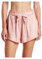 Eberjey Amalfi Belted Striped Paperbag Shorts