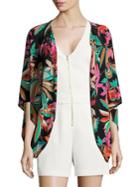 Trina Turk Floral-print Silk Jacket