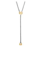 John Hardy Chain Hammered 18k Bonded Yellow Gold & Silver Y Slider Necklace