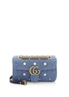 Gucci Gg Marmont Denim Mini Shoulder Bag