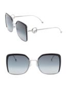 Fendi 58mm Oversized Square Sunglasses
