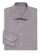 Canali Tattersall Cotton Long Sleeve Shirt