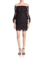 Milly Selena Embroidered Lace Mini Dress