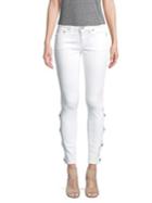 True Religion Halle Buttoned-cutout Skinny Jeans