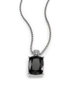 John Hardy Classic Chain Batu Diamond, Black Onyx & Sterling Silver Pendant Necklace