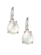 Ippolita Rock Candy Mother-of-pearl, Clear Quartz & Sterling Silver Pear Drop Earrings