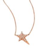 Diane Kordas Star Diamond & 18k Rose Gold Pendant Necklace