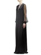 Lanvin Embellished Blouson-sleeve Gown