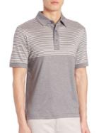 Saks Fifth Avenue Collection Colorblocked Stripe Polo