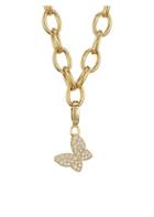 Roberto Coin 18k Gold & Diamond Butterfly Pendant