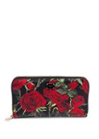 Dolce & Gabbana Floral Leather Zip-around Wallet