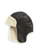Ugg Shearling & Leather Trapper Hat