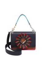 Fendi Kan I Logo Small Gerbera Colorblock Leather Shoulder Bag