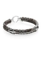 Stinghd Pythonhd Handcrafted High-end Braided Leather Bracelet