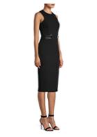 Michael Kors Collection Stretch Boucle Belted Sheath Dress
