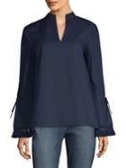 Tory Burch Sophie Cotton Bell Sleeve Top