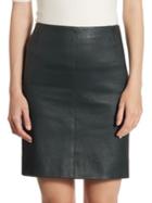 Akris Punto Jersey Leather Skirt