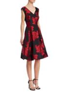 Zac Posen Floral Fit-and-flare Cocktail Dress