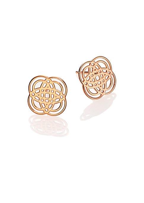 Ginette Ny 18k Rose Gold Purity Stud Earrings