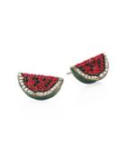 Marc Jacobs Watermelon Crystal Stud Earrings