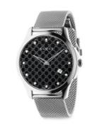 Gucci G-timeless Gg Dial Stainless Steel Watch