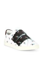 Fendi Biscuit Floral Leather Grip-tape Sneakers