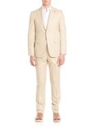 Isaia Solid Cotton Suit
