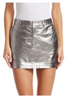 R13 Metallic Mini Skirt
